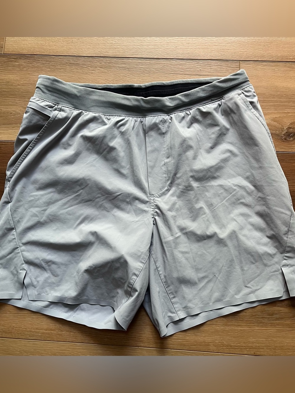 Ten thousand set short 6.5” lined gray running athletic shorts large